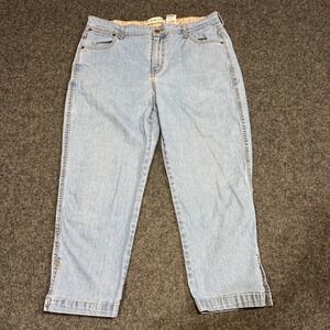 Levi's Classic Capri Blue Denim Jeans Pants Women's Size 18 (Fits 33x23)